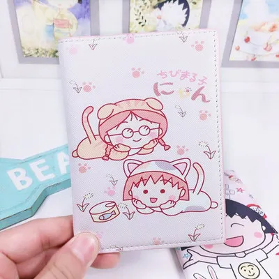 1 шт. Kawaii Sakura Maruko, Обложка для паспорта, водонепроницаемая обложка для паспорта, Дорожный Чехол, Обложка для паспорта, принадлежности для паспорта