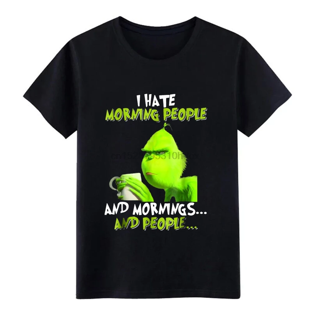 Grinches I Hate утро людей по утрам People футболка с принтом Футболка круглым вырезом