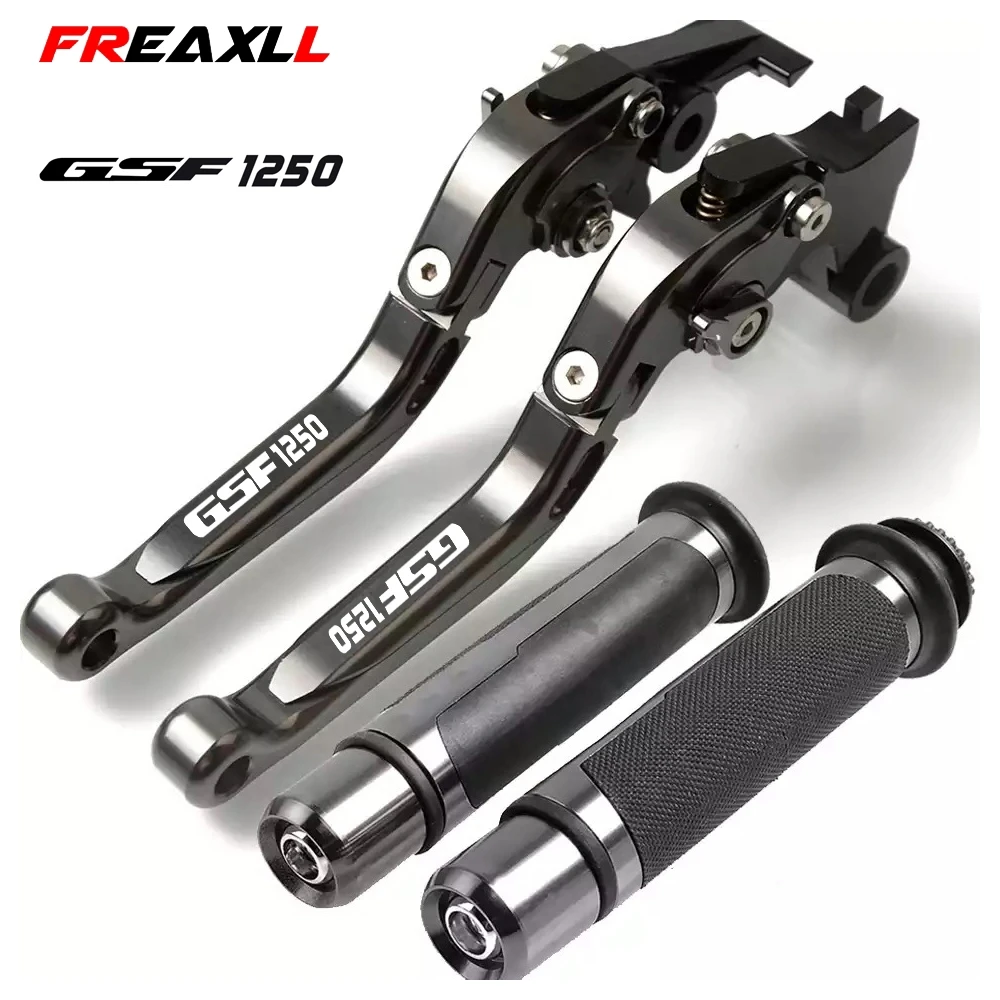 

Motorcycle Adjustable Folding Brake Clutch Levers Handlebar Hand Grips Set For Suzuki GSF1250 GSF 1250 BANDIT 2007-2015 2008