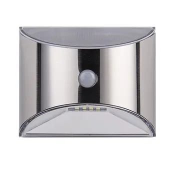 

Waterproof Solar Powered PIR Motion Sensor Light Stainless Steel Outdoor LED Wall Lamp for Garden Yard Pathway