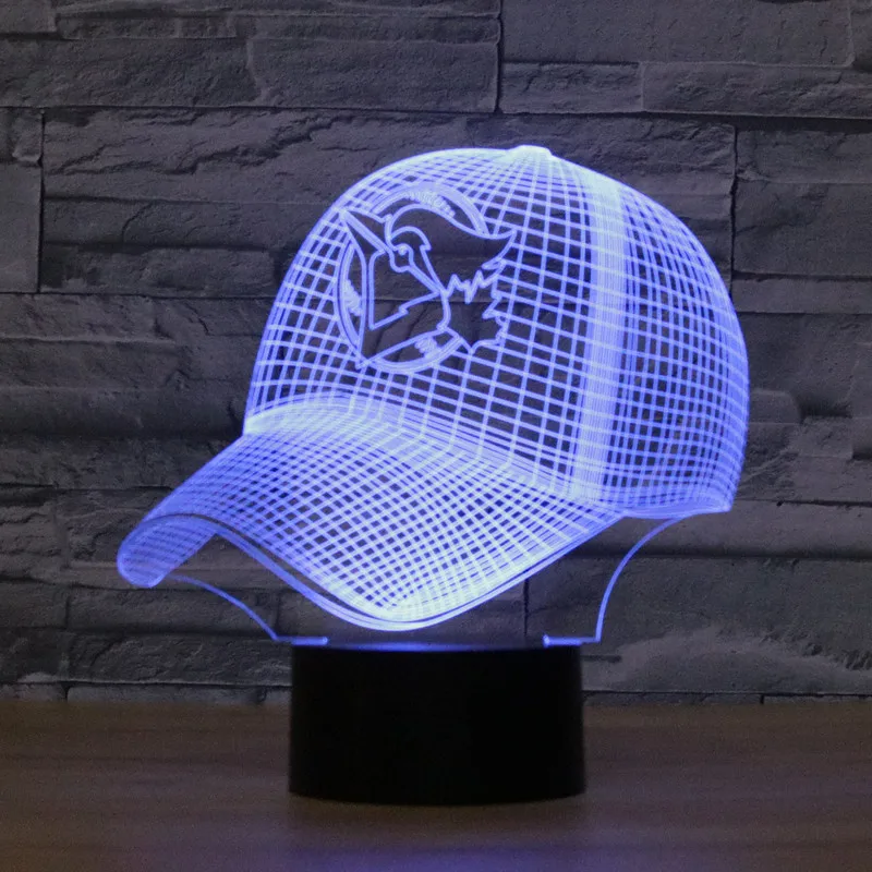 Международная торговля стиль Toronto Blue Jays бейсбольная кепка 3D красочный сенсорный контроль светодиодный светильник 8072