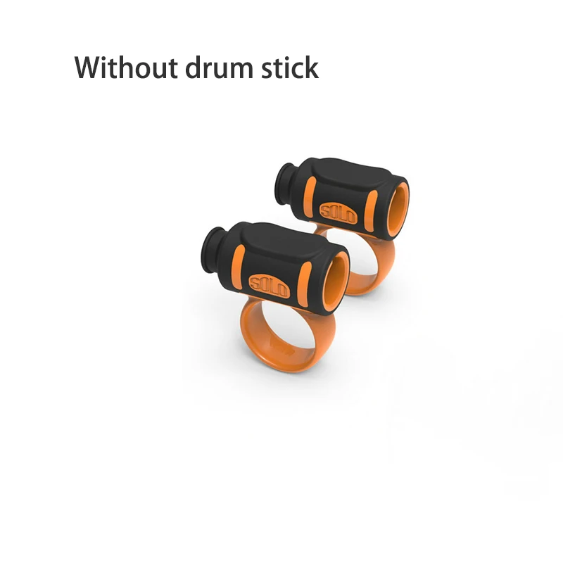 2 шт. барабанные палочки зажим для управления силиконовый материал барабанные палочки аксессуары для барабанщика начинающих ударные инструменты - Цвет: Black and Orange