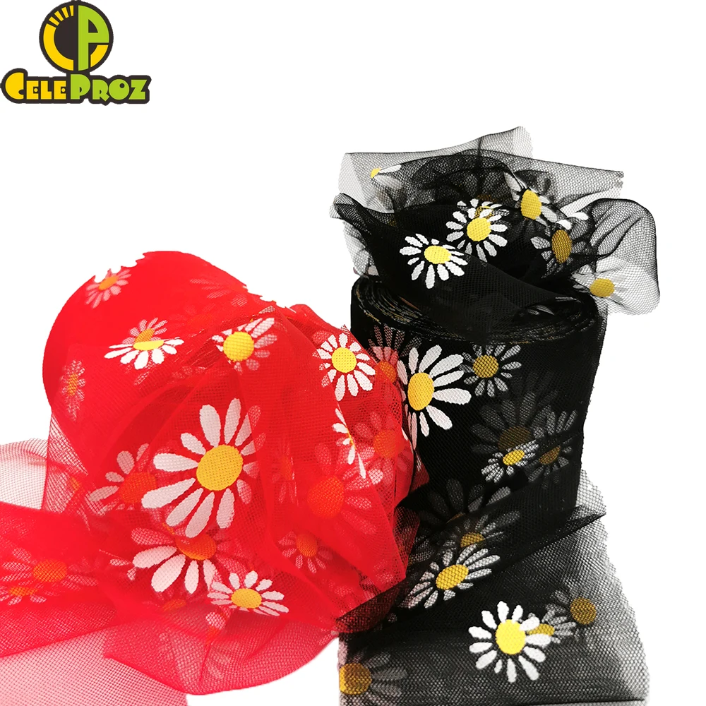 6 см 25Y Дейзи Тюль мягкий цветок Floret сетки для поделок ручной орнамент украшения