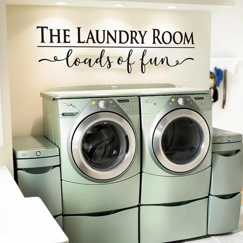 

The Laundry Room Loads of Fun Wall Sticker Washroom Laundry Room Quote Wall Decal Home Decor Vinyl