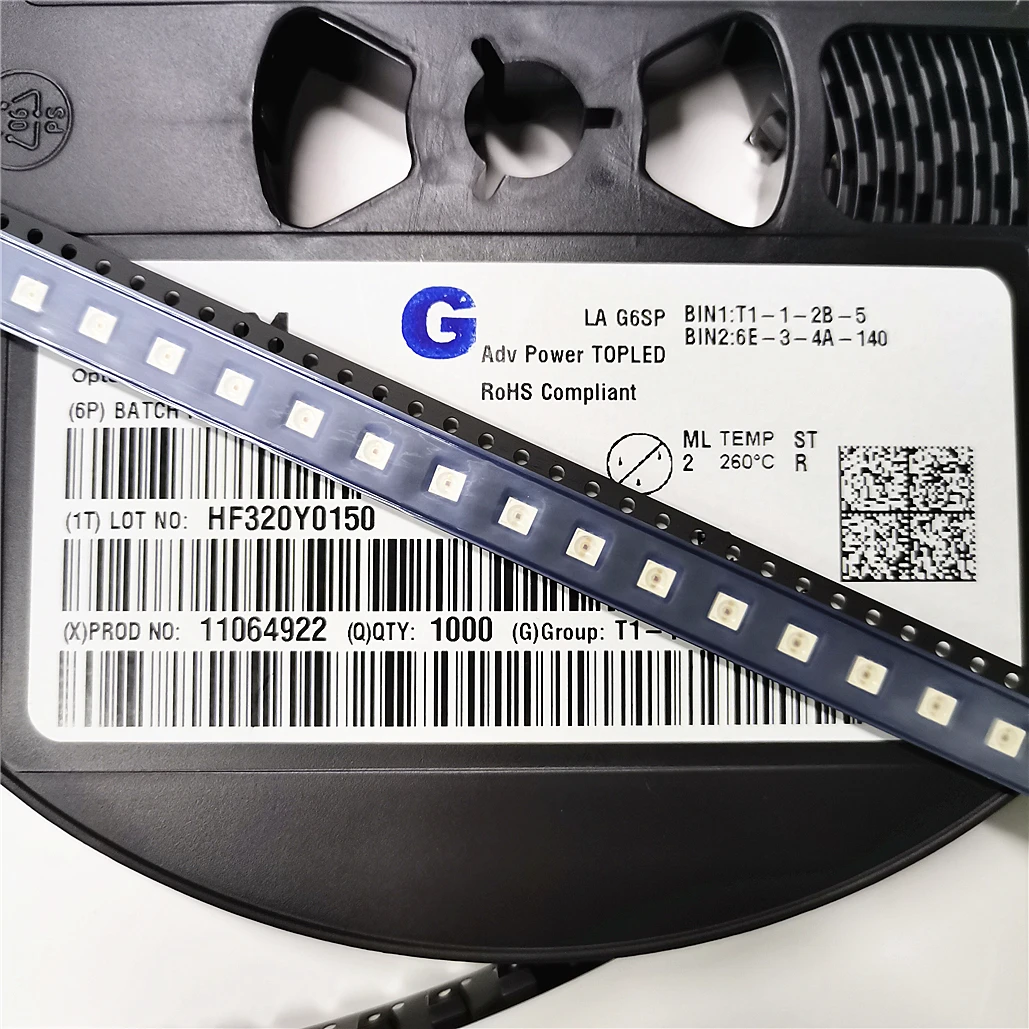 Aamber Smd Led 6pin 617nm 2.15v 140ma 0.5w 3.3*3.0 mm Lag6sp Muito Perto da Luz Vermelha 50 Peças la G6sp-dbeb241-z 3528 - Image 3