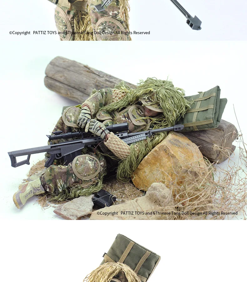 Прямая с фабрики Пластик мульти-аксессуар военная модель 12-дюймовый джунгли с Barrett 1/6 солдат