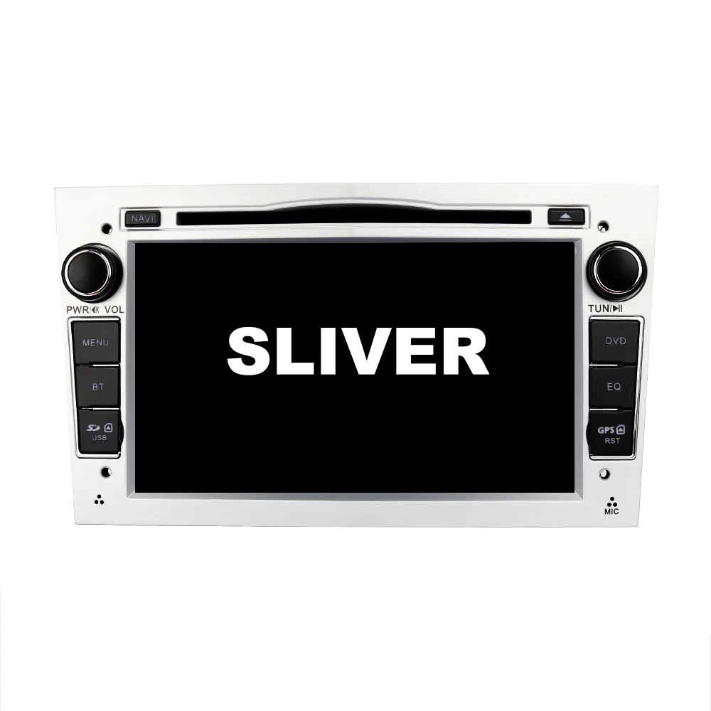 SLIVER Eunavi 7 ''2 Din автомобильный DVD для Vauxhall Opel Astra H G J Vectra Antara Zafira Corsa gps навигация Радио стерео плеер в тире usb - Цвет: SLIVER