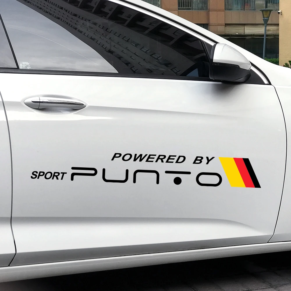 2 шт. наклейки для украшения кузова автомобиля для Fiat Punto Motorsports светоотражающие автомобильные наклейки виниловые спортивные наклейки аксессуары для автомобиля