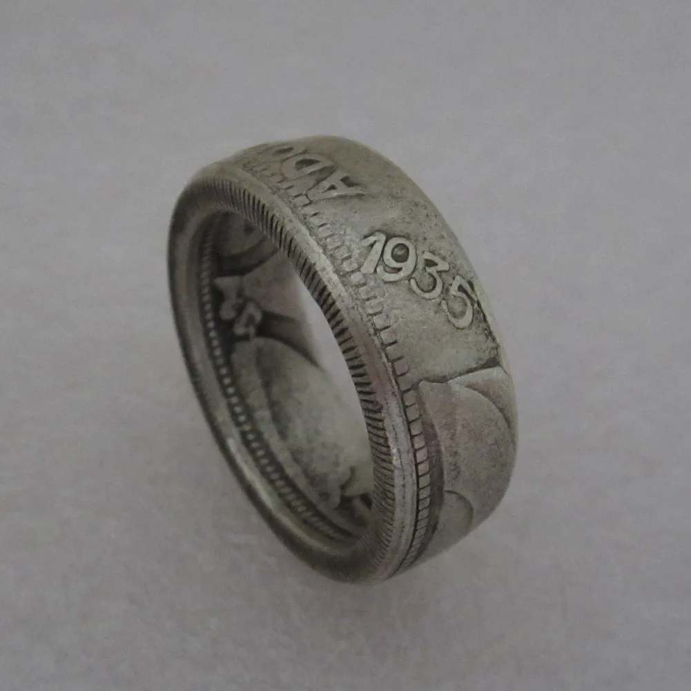 Germany 1935 Coin Ring Handmade from Germany copy Coin In Sizes 9-16