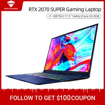 

Machenike F117-FPS i7 RTX2070 Super Gaming laptop 2020 i7 10875H 32G 1T SSD 2T 17.3'' 144Hz Mechanical keyboard Face ID WiFi 6