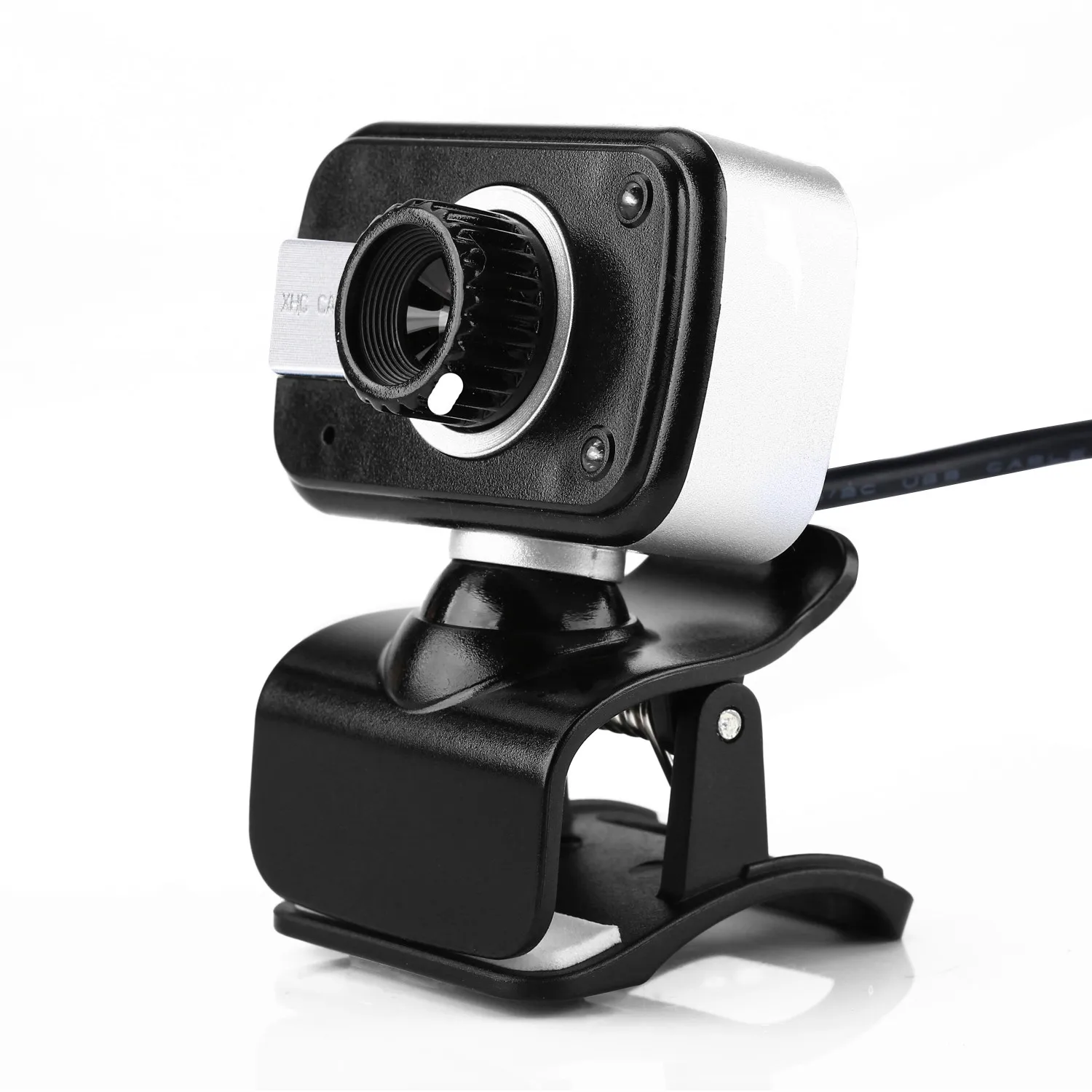 HD USB Webcam with 2 Night Vision LEDs and Built-in Dual Microphone For Desktop/Laptops