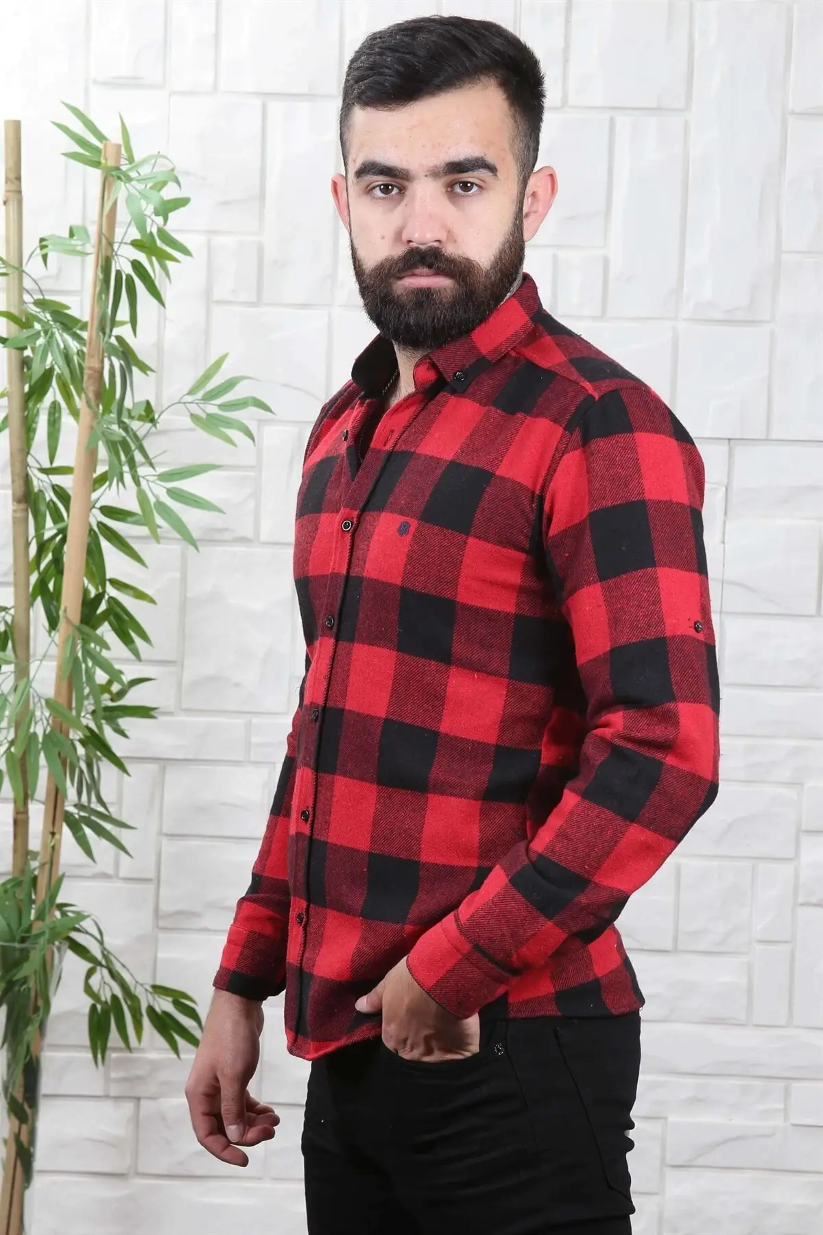 Рубашка Lumberjack Мужская модная в клетку 2021 клетчатая рубашка без карманов черная