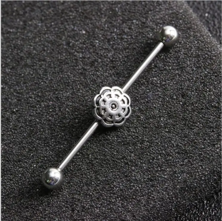1Pcs Surgical Steel Snake Industrial Barbell Ring Cartilage Earring Body Piercing Jewelry