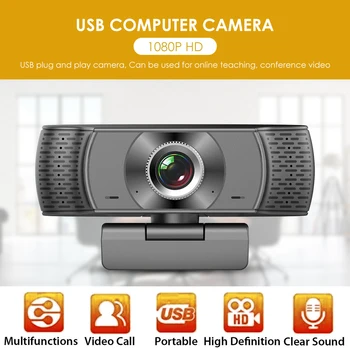 

Web Camera Car Dashboard Camera HD 1080P Webcam with Microphone USB PC Computer for Laptop Desktop Computer Accessory
