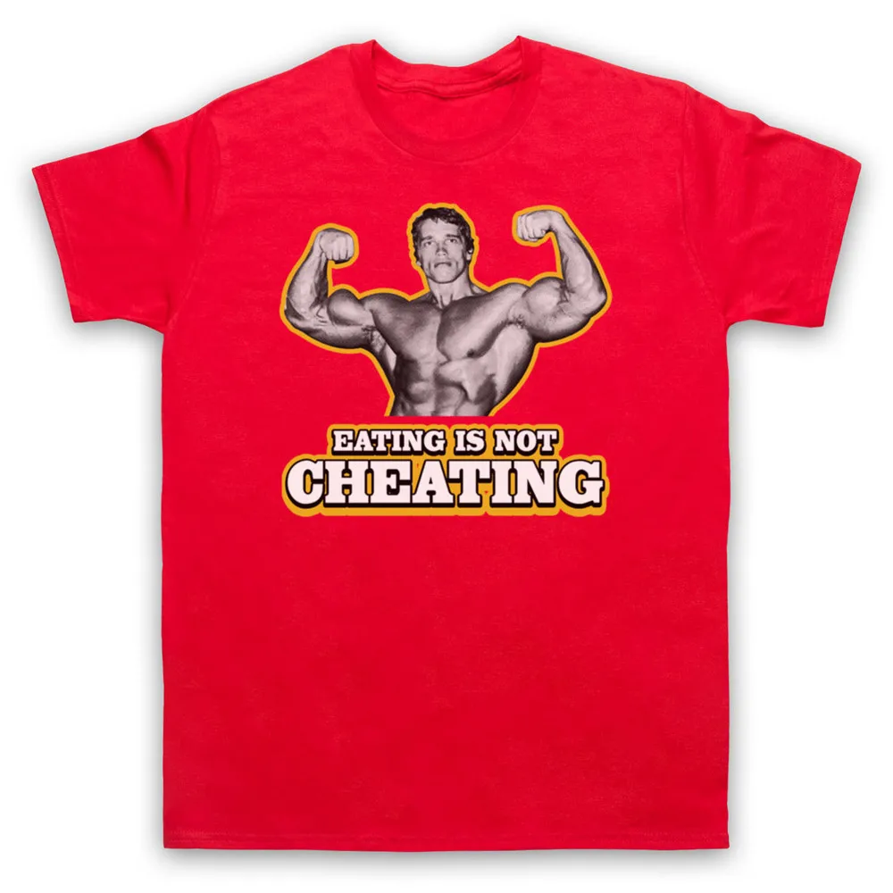 Arnold Schwarzenegger Eating Unofficial Bodybuilding T-Shirt Adults &amp Kids Sizes Outdoor Wear Tee Shirt | Мужская одежда