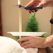 Натуральные ушные свечи, здоровый уход, массаж, расслабление, ароматерапия, удаление ушного воска, очиститель, лечение, индийская терапия, спа с вилкой