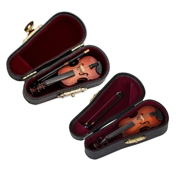 

Gifts Violin Music Instrument Miniature Replica with Case