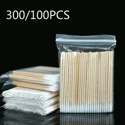 Disposable Cotton Swab Lint Free Micro Brushes Wood Cotton Buds Swabs Ear Clean Stick Eyelash Extension Glue Removing Tool