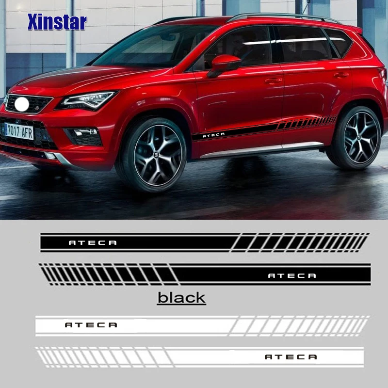 

1pair car side body sticker for seat ateca