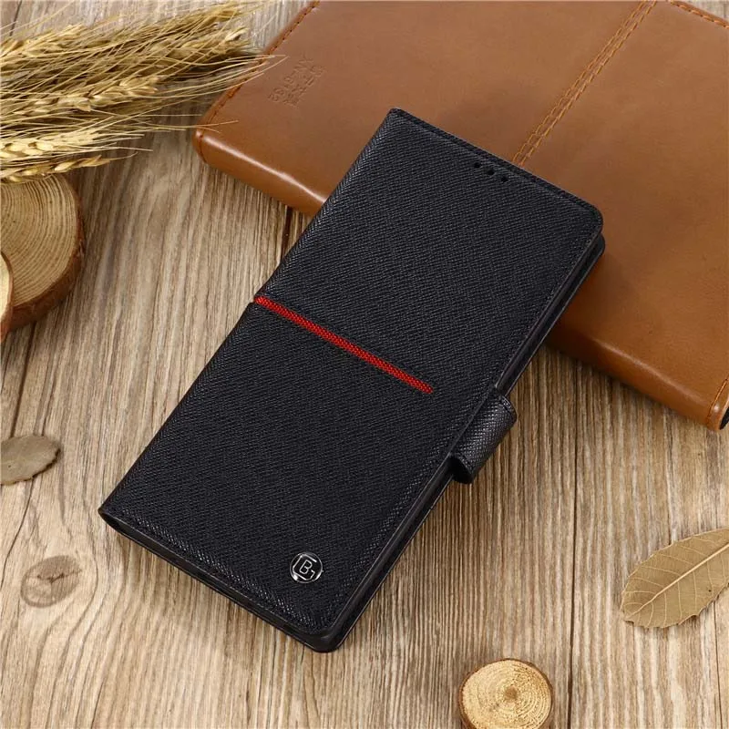 black Роскошный бренд GEBEI, кошелек из натуральной кожи, флип-чехол, чехол для samsung Galaxy Note10 Note10plus S10E S10 S10Plus KS0413 - Цвет: black