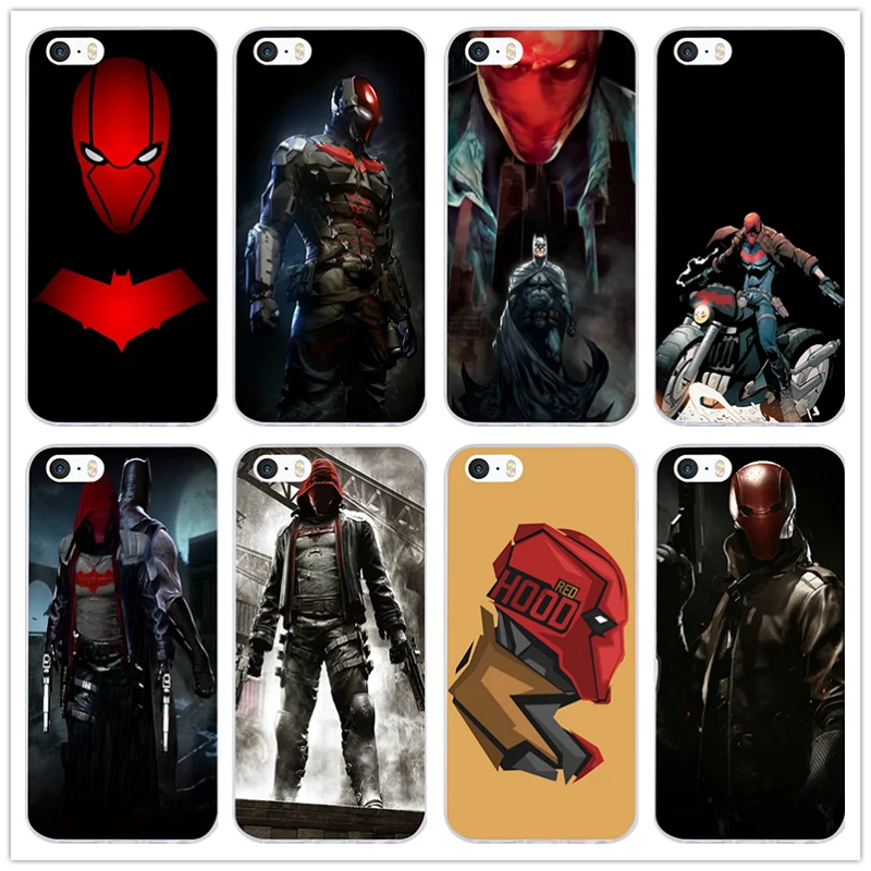 Чехол для iphone 6, Мягкий ТПУ силиконовый чехол для телефона s DC, Бэтмен, красный капюшон для iphone X 10, 8, 7 Plus, 6, 6S Plus, 5, 5S, SE, 5C, 4, 4S, чехлы