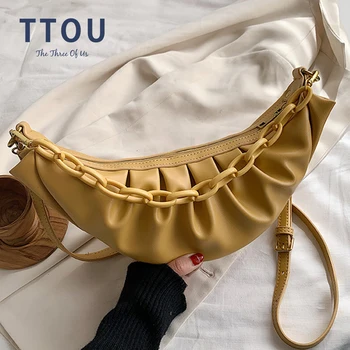 

2020 Luxury Cloud Bag Soft Leather Women Day Clutches Bags Summer Casual Fashion Designer Dumpling Messenger Handbag and Purse