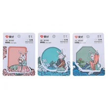 AIHAO – bloc Notes autocollante SN1646, 1 pièce, bloc Notes lapin Kawaii, papeterie scolaire et de bureau