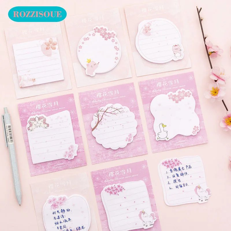 

20PCS Sticky Notes Post It Memo Pads Unicorn Notebook Cute Stickers for Notes Sheets Kawaii Stationery Products School Supplies
