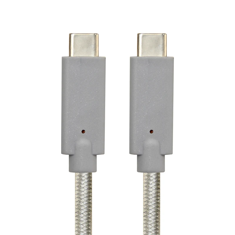 Кабель type-C кабель Gen2 USB C к USB C кабель для быстрой зарядки 3A 5G/10Gbps PD Серебристый Нейлон для ноутбука MacBook pad PC C205 - Цвет: white