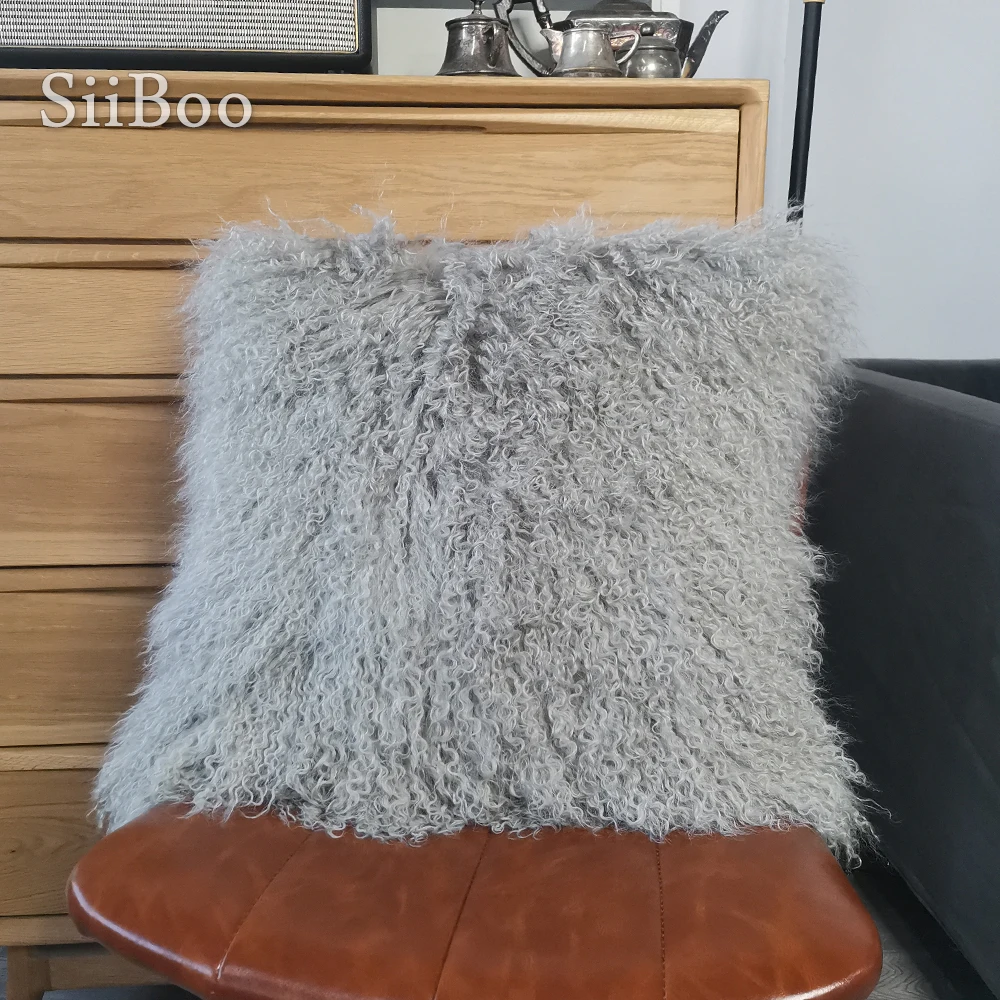 

Real tibet sheep fur cushion cover car-covers pillow case cushion covers sofa decor housse de coussin capa de almofada SP5459