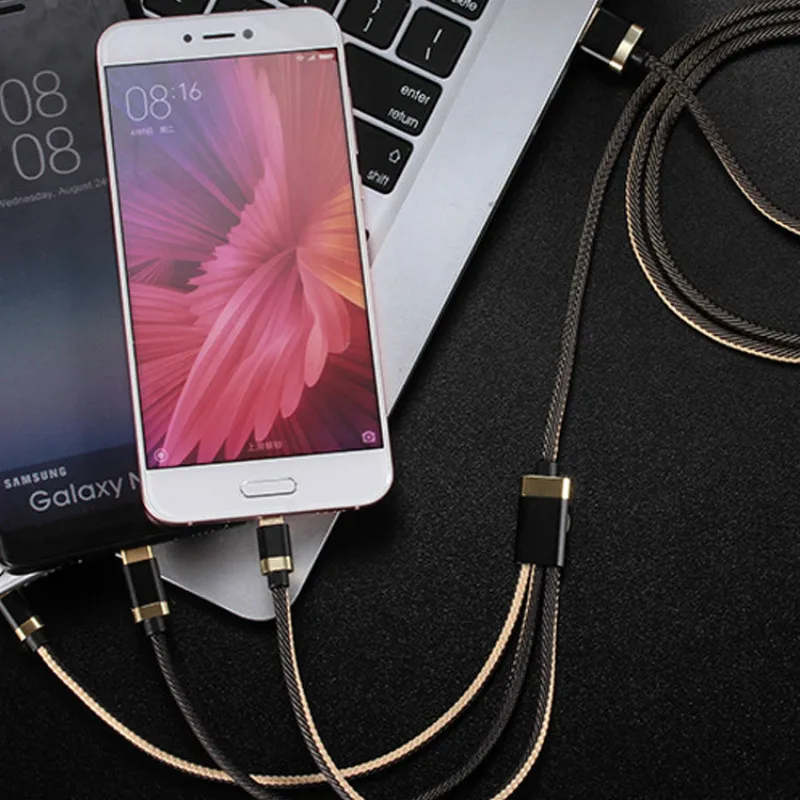 3 в 1 3A USB кабель для iPhone Xs Max Xr X 8 7 быстрое зарядное устройство usb type C type-c Micro Android USB кабель для мобильного телефона