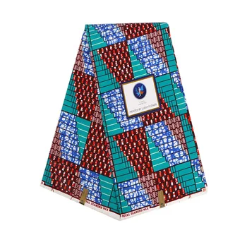 

DIY Sewing Materials African Ankara Real printed Wax Fabric For Wedding Party Dress 6Yards