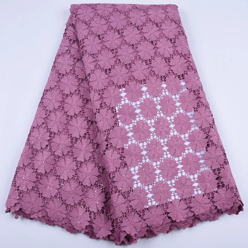

Latest African Lace Onion Guipure Cord Lace Fabric Soft Nigerian Water Soluble Lace Fabric For High Quality Wedding Dress A1703