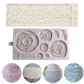 

Silicone Fondant Cake Mold Ruffled Roses Mould Cake Decorating Tools Fondant Mold For Sugarpaste Flower Paste Modelling