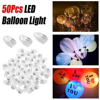 

50pcs/lot LED RGB Flash Lamps Balloon Lights for Paper Lantern Balloon Light baby shower Wedding Decoration gifts High Quality