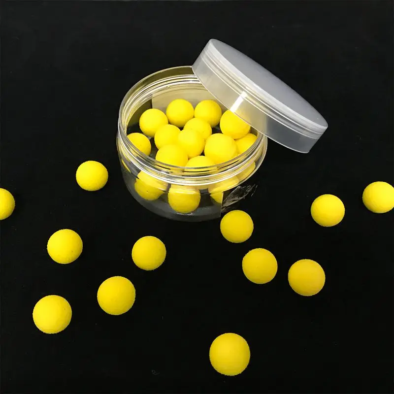 1 Box Smell Pop up Fishing Lure Boilies Floating Carp Baits Soluble in Water Yellow-Corn 14mm
