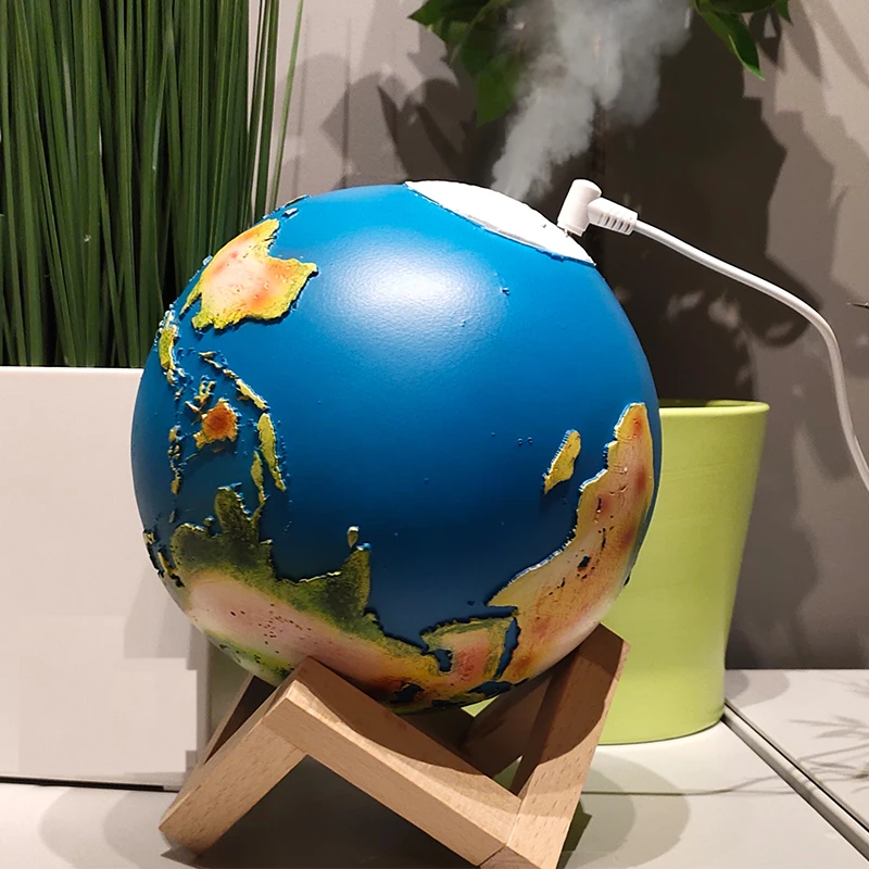 3D увлажнитель воздуха Earth Moon 880 мл USB красочная лампа светильник щение для дома и
