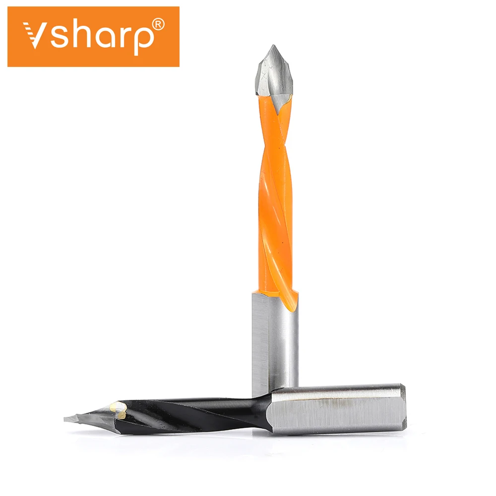 1pc Tungsten Carbide Alloy Drill Bit Woodworking Through Hole Drill CNC