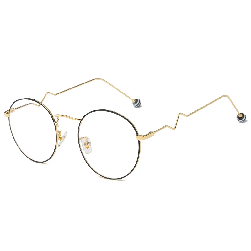 New Finished Myopia Glasses Metal Frame Pearl Candy Color Eyeglasses Anti Blue-ray Nearsighted Glasses-1.5-3-4.5 Student