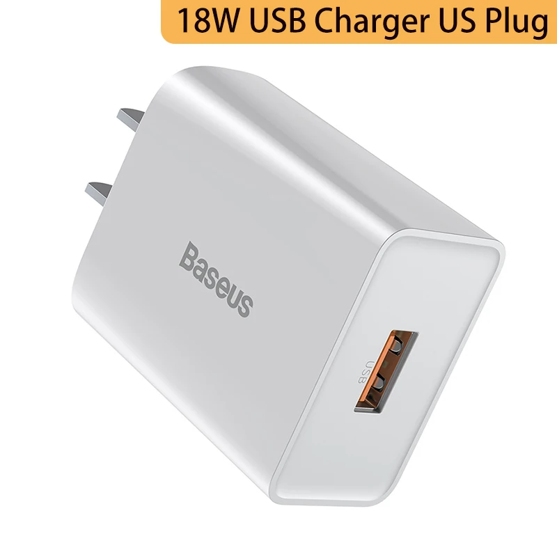 Baseus USB зарядное устройство quick charge 3,0 для iPhone X 8 7 iPad быстрое настенное зарядное устройство для samsung S9 Xiaomi 8 huawei зарядное устройство для мобильных телефонов - Тип штекера: US Adapter