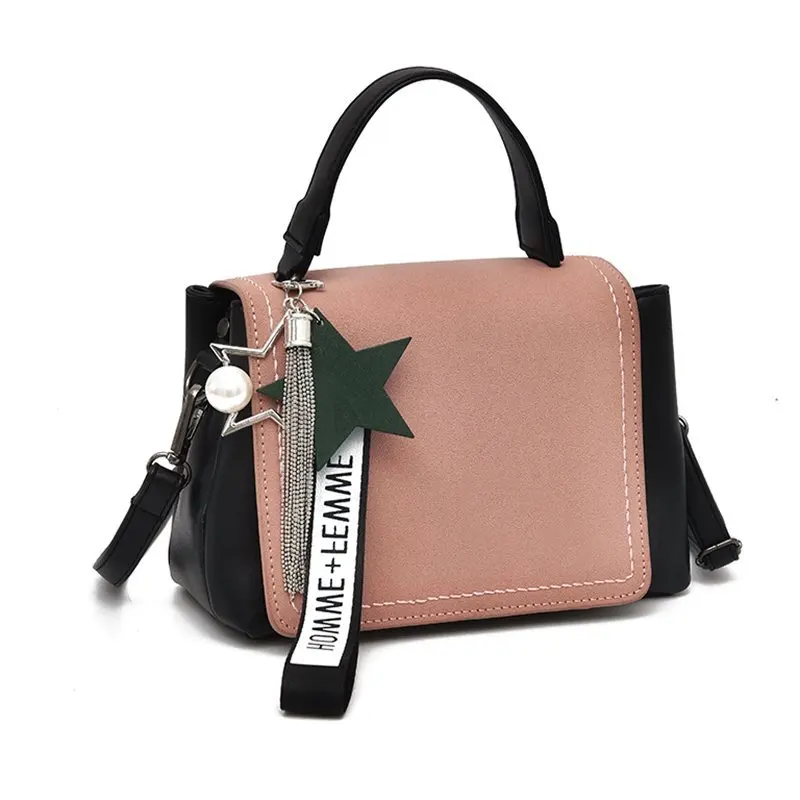

A Generation of Fat Trend WOMEN'S Bag 2018 New Style Handbag Korean-style Contrast Color Dull Polish Square Sling Bag Single-sho