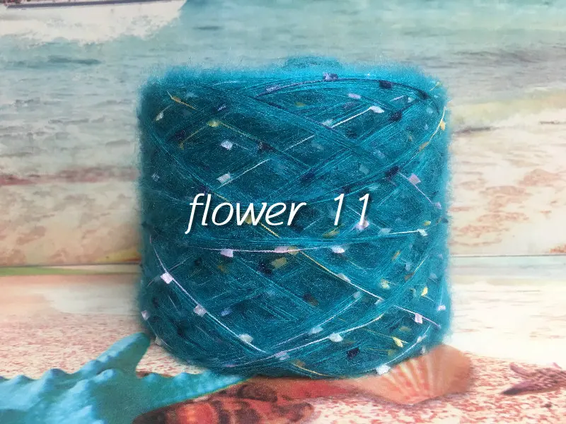 flower 11 250 г/лот ручная вязка крючком, пряжа для вязания,, пряжа с пайетками, плетение, вязание, зима, теплое, Laine Tricoter t6 - Цвет: flower 11