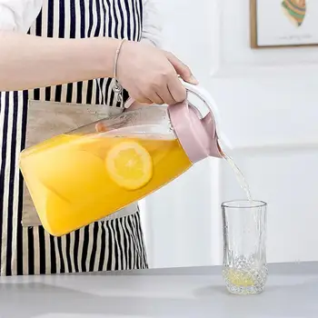 

1pc 2.15/1.2L Beverage Storage Container Heat Cold Water Jug Plastic Juice Pitcher Household Teapot Kettle Size L/ S