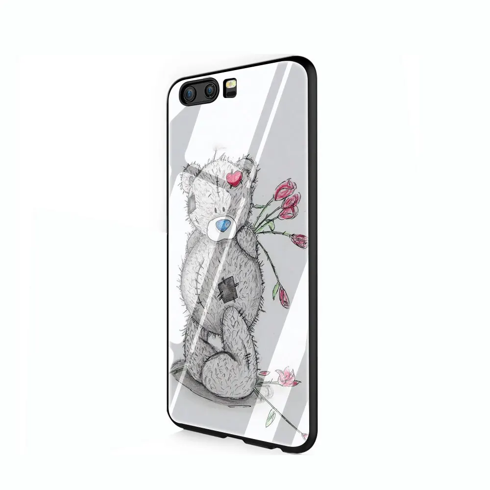 Cute Teddy Me To You Bear Tempered Glass Phone Cover Case For Huawei Mate P 10 20 30 Lite Pro Y9 Honor 8X 7A - Цвет: G7