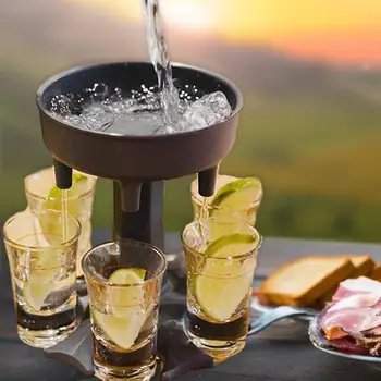 

6 Shot Glass Dispenser Holder Wine Glass Rack Cooler Beer Beverage Dispenser Shot Buddys Party Gifts Bar Drinking Tools