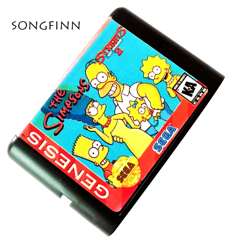 Новое поступление 16 битная карта памяти MD для Sega Mega Drive SEGA Genesis Megadrive Simpsons на улице