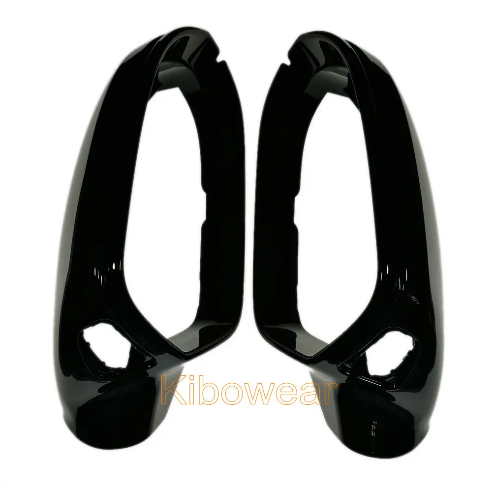 BLACK Side Mirror Cap Covers for Auto A6 C7 C7.5 S6 4G 2012 2013 2014 2015 2016 2017 2018 rear view wing case pair_voghion.com
