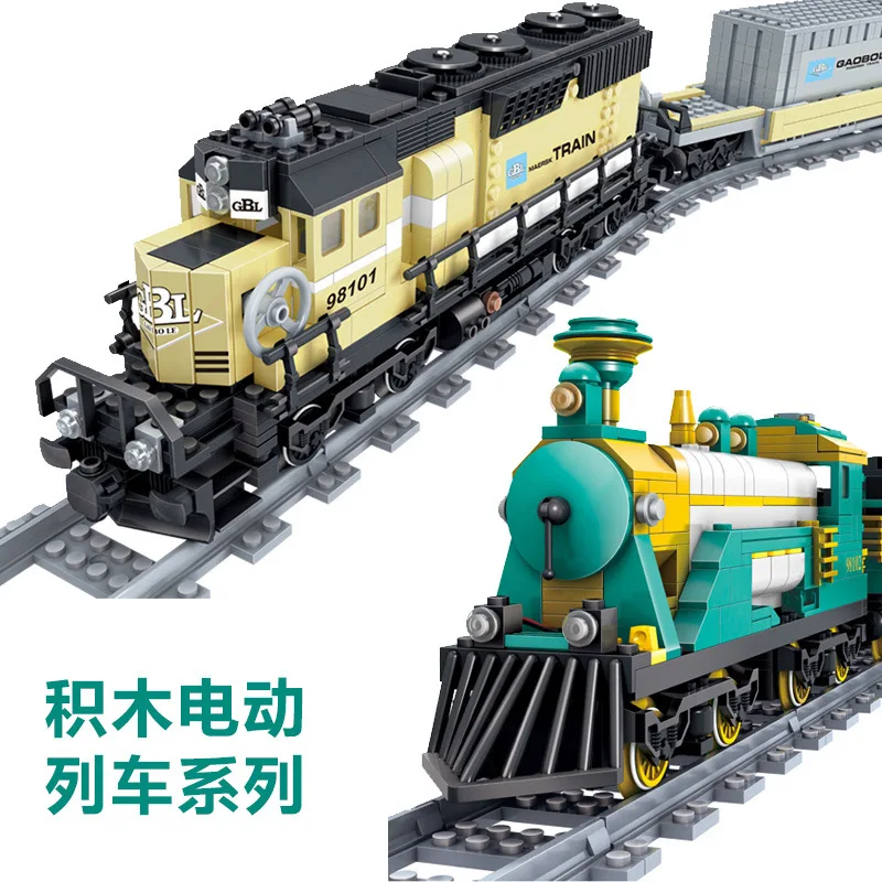 

KAZI Electric Train Assembled Building Blocks Camera Track Children'S Educational Toy Boy Building Blocks 6-8-10-14-Year-Old Or