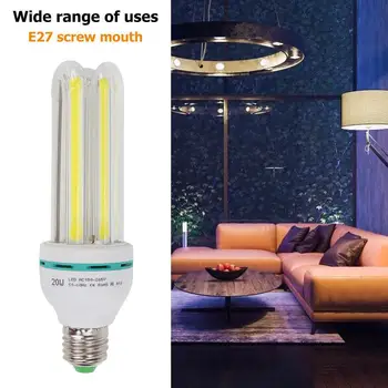 

E27 COB LED Bulb Lamp Chandelier Candle Corn Night Light 6500K Cold Whitefor Home Decoration Safer Than Traditional Lampshades
