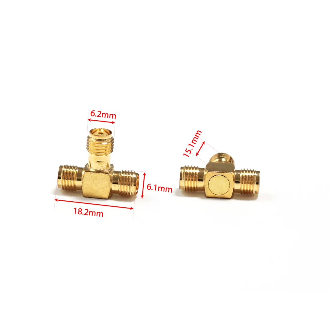 Переходник с переходником SMA Female Jack на 2X RF Coax прямой позолоченный оптовая продажа